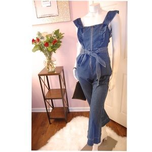 Fluttery Denim jumpsuite